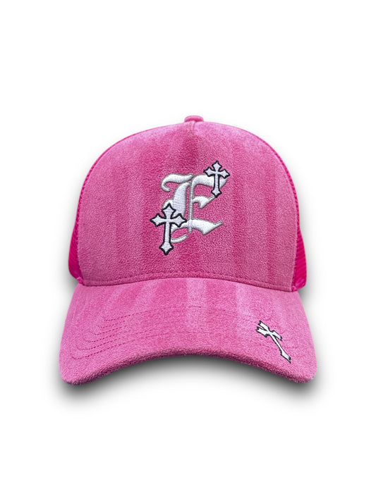 Pink Suede trucker